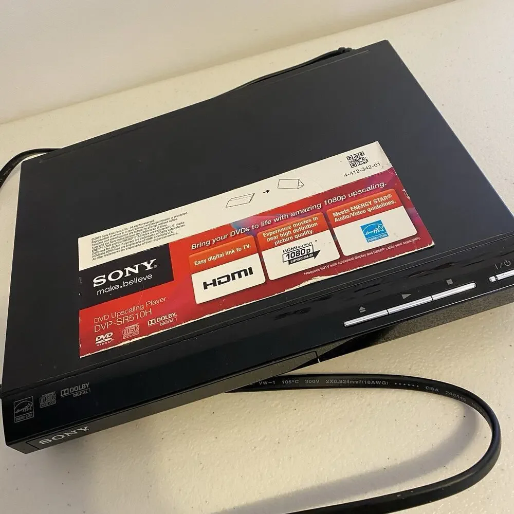 Sony DVP-SR510H DVPSR510H Upscaling HDMI 1080p DVD Player No Remote Untested